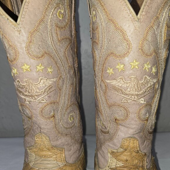 El General 1901 Exotic Skins Patchwork Western Cowboy Boots Men's USA Size: 8.5 - Picture 6 of 13
